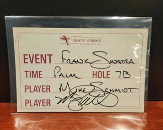 ONE OF A KIND MIKE SCHMIDT SIGNED FRANK SINATRA