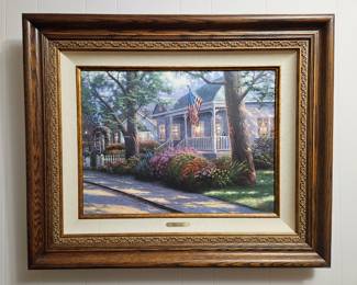 Thomas Kinkade, "Hometown Pride" Limited Edition Canvas, signed and numbered by the artist.