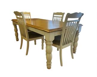 FarmhouseInspired TwoTone Dining Set