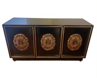ThreeDoor Black Credenza