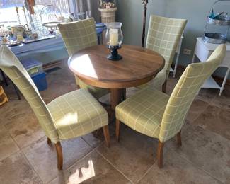 Canadel round wood table and 4 upholstered side chairs (sold separately)......
