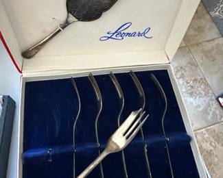 Silver-plated pastry set