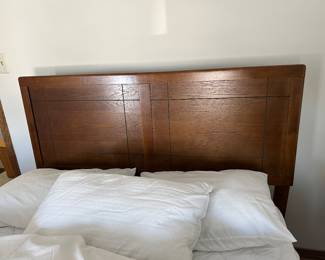 Wood full headboard