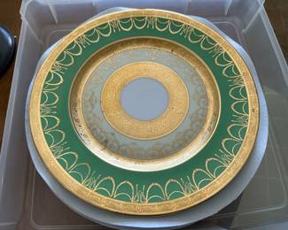 (8) H & Co. Selb Bavaria art deco dinner plates 