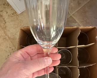 Gorham "Laurin Gold" crystal stemware