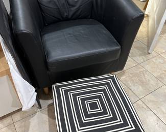 Black pleather chair