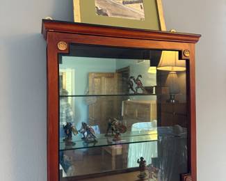 Wall hung curio cabinet