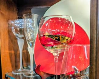 Mikasa "Sea Mist" Champagne Flutes and Wine Glasses