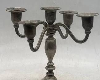 silver candle holder