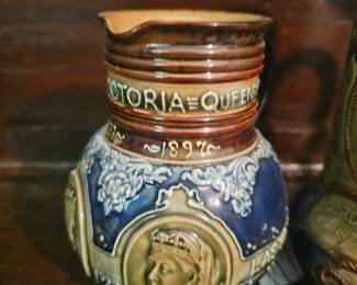 A Doulton Lambeth stoneware commemorative jug for Queen Victoria's Diamond Jubilee
