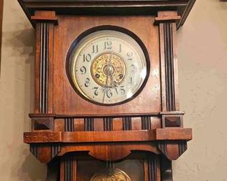 Antique Vienna Regulator wall clock with ornate pendulum.
Vienna, Austria