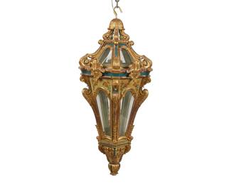 Large Italianate Gilded Hanging Lantern