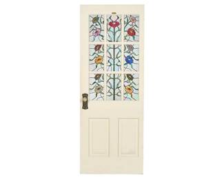  Floral Stained Glass Architectural Door