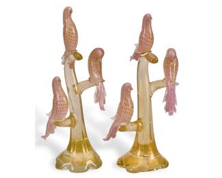 Alvin ITA Art Glass Bird Sculptures