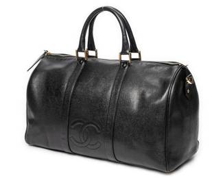  Chanel CC Timeless Medium Boston Travel Bag