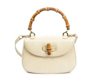 Gucci Bamboo Top Handle Flap Shoulder Bag