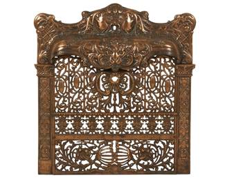 Antique Cast Iron Fireplace Cover
