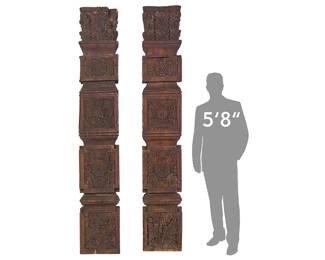 Pair of Carved Architectural Pillars