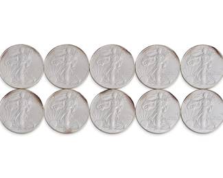 (10) American Silver Eagle Coins