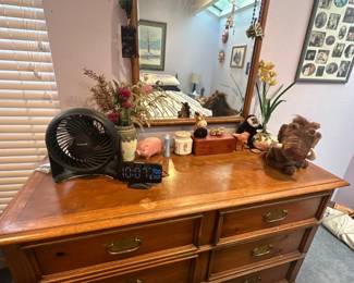 Dresser with matching mirror