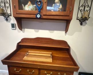 Vintage dry sink server buffet cabinet