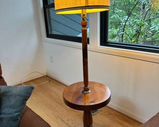 Vintage wood table lamp