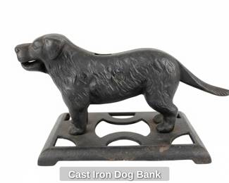 Cast Iron Dog Bank