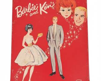 Vintage Barbie and Ken Doll Case with Vintage Barbie Clothes 