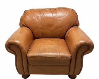 Leather Club Chair and Sofa