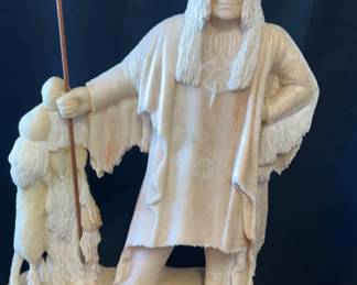 001 Sculpture Signed Elk Woman '94