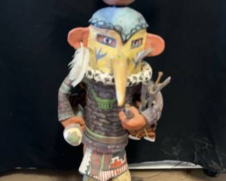 Native Ceramic Man On A Stand