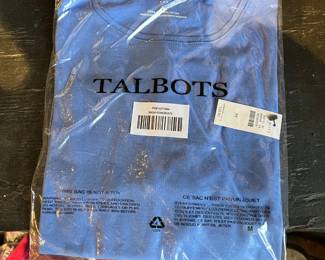 Talbots Brand New Apparel – $8 Each
Brand new Talbots clothing, still sealed in original packaging with tags attached.
Available in many sizes. Clean, unworn, and ready to wear—great basics at a bargain price.