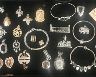 Designer sterling...Judith Ripka, James Avery, Pandora, etc.