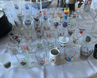 More than 40 shot glasses