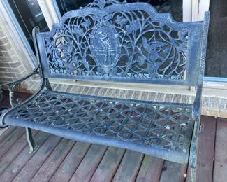 Wrought iron bench