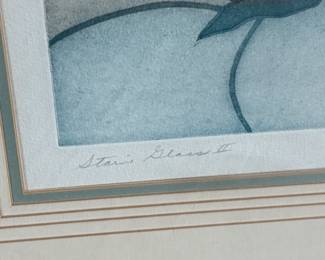 This lot features a limited edition etching by listed artist, William Barnum. Edition 21/200, titled and signed by the artist. Professionally framed and measures in frame, 36.5” H x 28” W. William Barnum California Artist, listed as specializing in Seascapes, and at times Beachscapes. He is worked in mixed medium but most of his work turns up in water colors.

