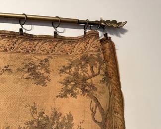 This lot features a vintage French tapestry that measures, 54” H x 70” W.

