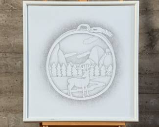 "Silverpoint #142, Yosemite Pendant #3", an original work of art by listed artist, Howard Hack. Professionally framed and measures in frame, 29.5” H x 31.5” W. Howard Edwin Hack (July 6, 1932 – June 11, 2015) was an American representational painter and graphic artist, with works in numerous museum collections. Known for an innovative approach to a variety of media, as well as use of traditional oil paints, Hack began working in the late 1940s.

