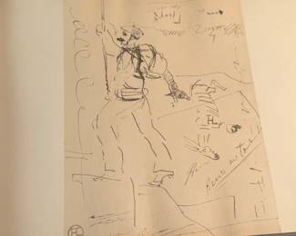 "One Hundred Ten Unpublished Drawings", a 1955 limited edition hardcover book by H. de Toulouse Lautrec. The book contains reproductions of drawings from Henri de Toulouse-Lautrec’s sketchbook. Edition 647/1500.

