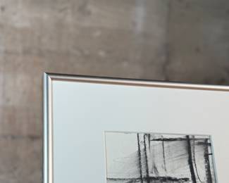 “A. L. – 3″, an original charcoal by listed Oregon artist, Annegret Disterheft. Professionally framed and measures in frame, 13.75” H x 10.75” W. The Chemeketa show, “Beyond Perception: Monotypes by Annegret Disterheft, ” was her first Salem show since a 1999 exhibit in the governor’s office and offers a retrospective of her work in monotypes. Her work is in the Whitney Museum of American Art in New York; the national Museum of Women in the Arts in Washington, D.C.; the Portland Art Museum; and the Hallie Ford Museum of Art in Salem. 

