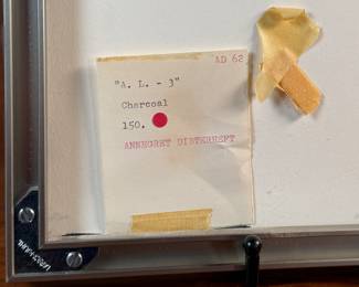 “A. L. – 3″, an original charcoal by listed Oregon artist, Annegret Disterheft. Professionally framed and measures in frame, 13.75” H x 10.75” W. The Chemeketa show, “Beyond Perception: Monotypes by Annegret Disterheft, ” was her first Salem show since a 1999 exhibit in the governor’s office and offers a retrospective of her work in monotypes. Her work is in the Whitney Museum of American Art in New York; the national Museum of Women in the Arts in Washington, D.C.; the Portland Art Museum; and the Hallie Ford Museum of Art in Salem. 

