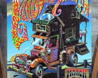 This lot features an original concert poster for a Leftover Salmon and Sweet Virginia show at The Fillmore in San Francisco, circa 1996. The artwork was designed by Jim Phillips and this poster is part of the collectible Fillmore Poster Series (F-210). This poster measures, 19” H x 13” W.

