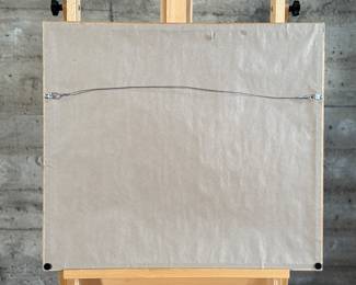 "Irises, Irises, Coming", an original oil pastel by listed artist, Carol Chapel. Professionally framed and measures in frame, 23.5” H x 26.5” W.

