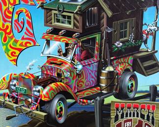 This lot features an original concert poster for a Leftover Salmon and Sweet Virginia show at The Fillmore in San Francisco, circa 1996. The artwork was designed by Jim Phillips and this poster is part of the collectible Fillmore Poster Series (F-210). This poster measures, 19” H x 13” W.

