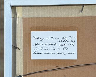 “Silverpoint #148, Lily #7 (left side)”, an original work of art by listed artist, Howard Hack. Professionally framed and measures in frame, 25.5” H x 31.5” W. Howard Edwin Hack (July 6, 1932 – June 11, 2015) was an American representational painter and graphic artist, with works in numerous museum collections. Known for an innovative approach to a variety of media, as well as use of traditional oil paints, Hack began working in the late 1940s.

