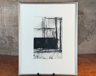 “A. L. – 3″, an original charcoal by listed Oregon artist, Annegret Disterheft. Professionally framed and measures in frame, 13.75” H x 10.75” W. The Chemeketa show, “Beyond Perception: Monotypes by Annegret Disterheft, ” was her first Salem show since a 1999 exhibit in the governor’s office and offers a retrospective of her work in monotypes. Her work is in the Whitney Museum of American Art in New York; the national Museum of Women in the Arts in Washington, D.C.; the Portland Art Museum; and the Hallie Ford Museum of Art in Salem. 

