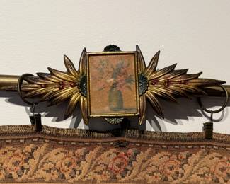 This lot features a vintage French tapestry that measures, 54” H x 70” W.

