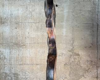 This lot features a stunning artist proof sculpture by listed artist, John Richen. Signed as shown in photos, circa 1995. This sculpture measures, 29” H x 16” W x 8” D. John Matthew Richen has been a professional sculptor since graduating from Oregon State University in 1970. His expertise in metal fabrication brought him immediate acknowledgement from the international art world. In the late 90’s he designed his studio in Borrego Springs, California, a small peaceful community that provides year-round work conditions and inspiration from the desert landscape. In addition to bronze, stainless steel and aluminum this innovative sculptor also incorporates Cor-ten steel, granite, fused glass, water and lighting into selected works.

