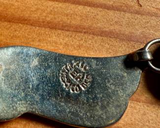 This lot features a gorgeous set of Taxco jewelry with sterling silver and inlaid blue stone with a marble-like appearance. The necklace measures, 17” and the bracelet, 7”. All items bear a maker’s mark as shown in photos with a total approx. weight of 58.00 grams.

