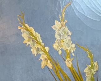 This lot features a large original oil on canvas by listed artist, Howard Hack. Professionally framed and measures in frame, 55” H x 47” W. Howard Edwin Hack (July 6, 1932 – June 11, 2015) was an American representational painter and graphic artist, with works in numerous museum collections. Known for an innovative approach to a variety of media, as well as use of traditional oil paints, Hack began working in the late 1940s.

